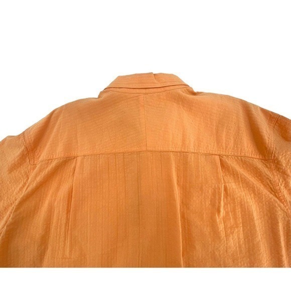 The Territory Ahead Men's Size XLT Seersucker Orange Short Sleeve Button Shirt - Picture 7 of 10